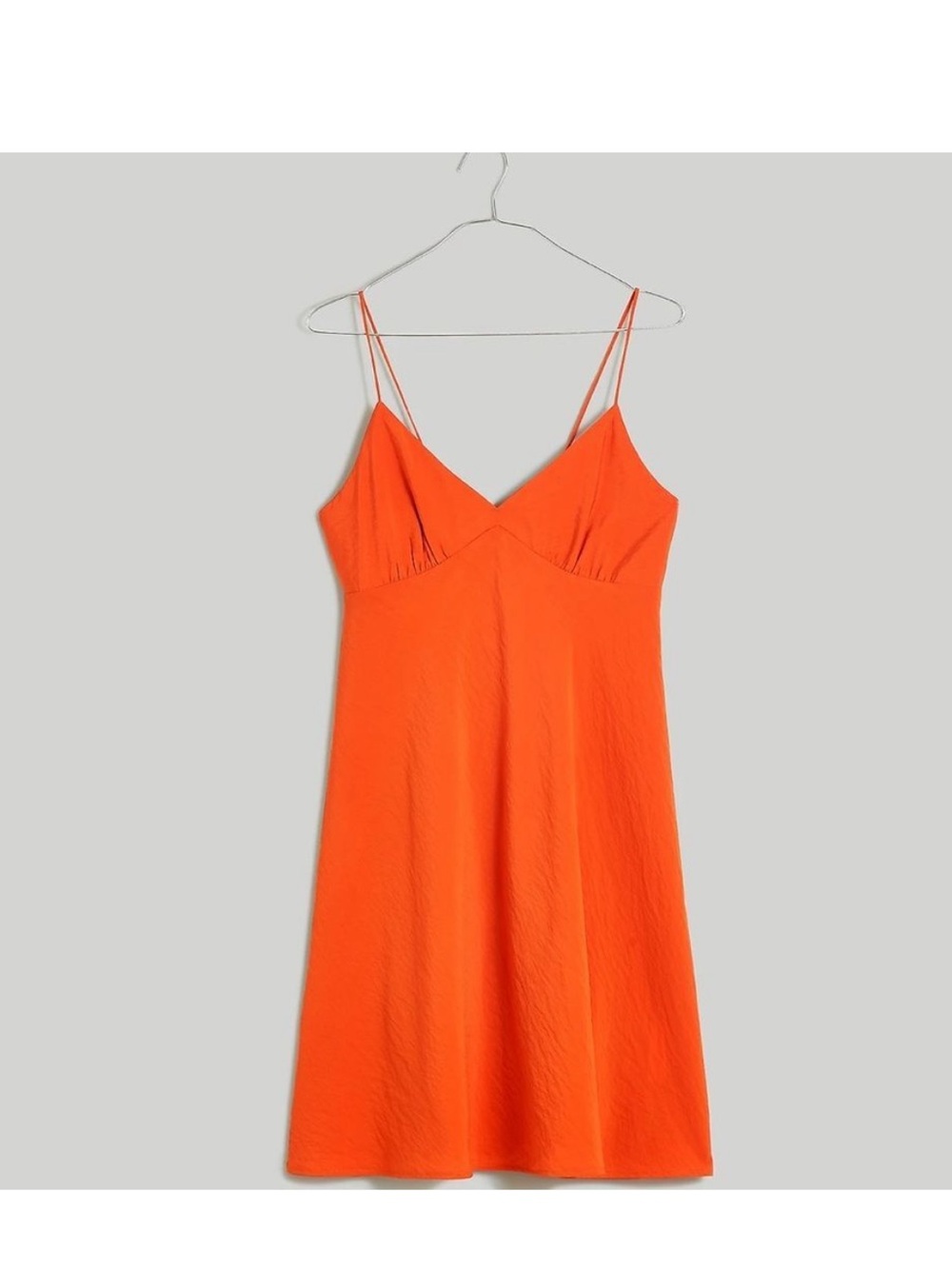 Madewell Layton Orange Slip Mini Dress